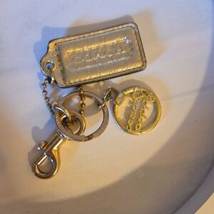 Coach Metallic  Coach Poppy Gold Keychain